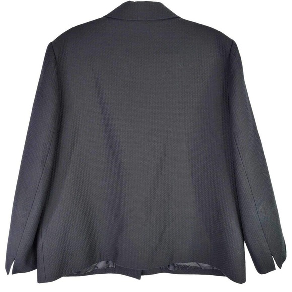 Talbots Women's Blazer Plus Size 16 Button Front Lined Cotton Textured - Picture 3 of 9